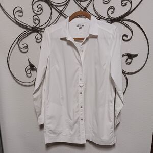 J. JILL White Shirt Collection cotton blend tunic, S